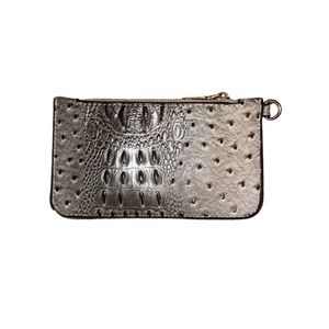 Textured Gray Coin Pouch